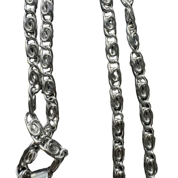 Pierced Cross Spiral-Link Necklace - Picture 4 of 4